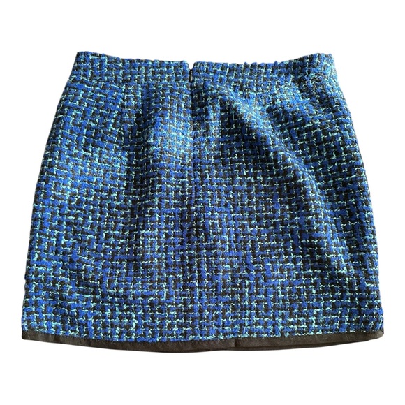 J. Crew Factory Women’s Tweed Wool-Blend Skirt – Size 4 – Blue & Black - Picture 2 of 6